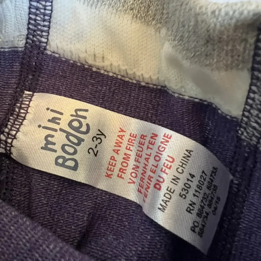 Mini Boden Purple Tights 2-3